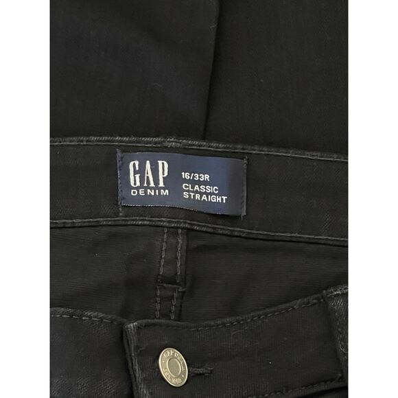 GAP Women's Classic Straight Fit Denim Jeans Size 16 / 33R - Picture 7 of 9